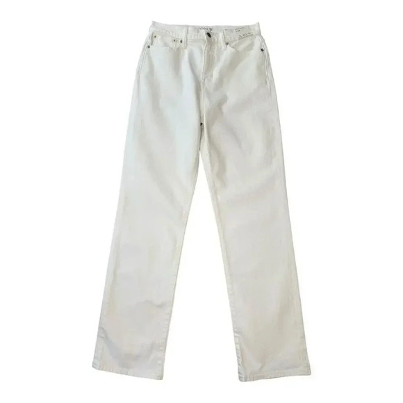 NEW J. Crew Women’s Size 4 (Size 26) Classic straight jean in white‎ NWT - Picture 1 of 8